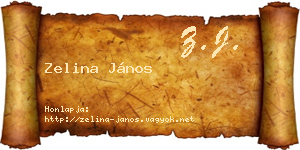 Zelina János névjegykártya